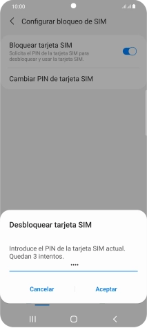 Introduce tu código PIN y pulsa Aceptar. Introduce tu código PIN y pulsa Aceptar.