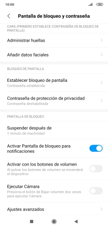 Pulsa Establecer bloqueo de pantalla. Pulsa Establecer bloqueo de pantalla.
