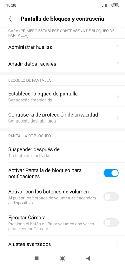 Pulsa Establecer bloqueo de pantalla. Pulsa Establecer bloqueo de pantalla.