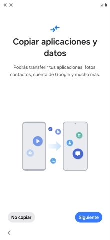 Pulsa No copiar y sigue las indicaciones de la pantalla para finalizar la activación del teléfono. Pulsa No copiar y sigue las indicaciones de la pantalla para finalizar la activación del teléfono.