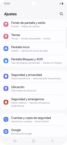 Pulsa Pantalla Bloqueo y AOD.