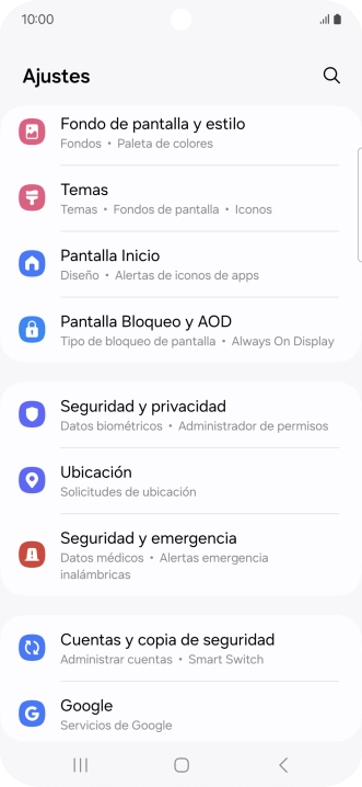 Pulsa Pantalla Bloqueo y AOD.