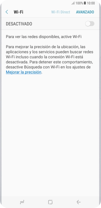 Pulsa el indicador para activar la función.