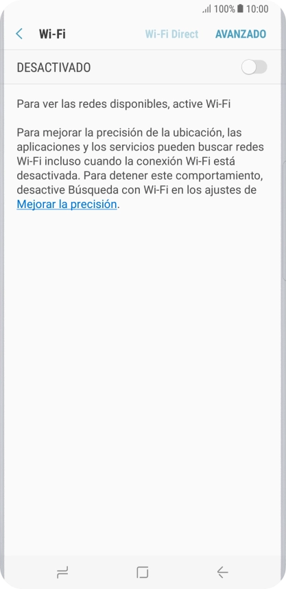 Pulsa el indicador para activar la función.