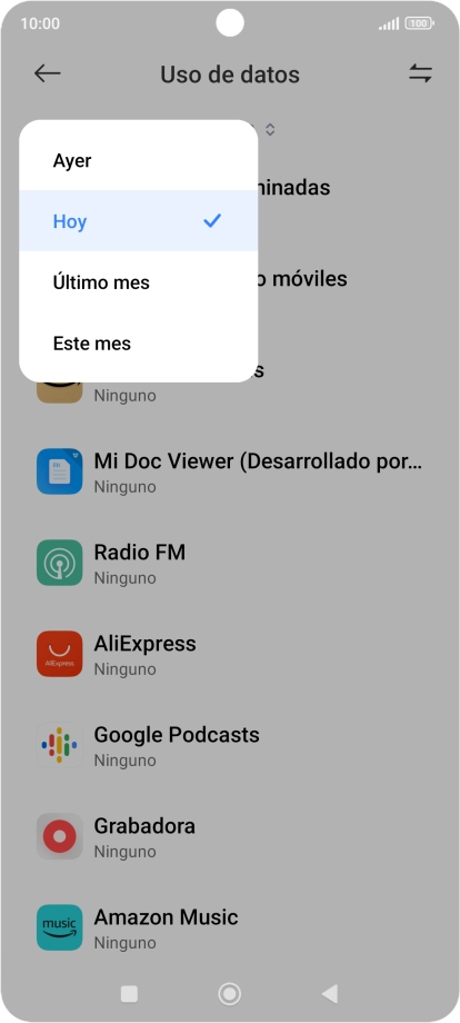 Pulsa el ajuste deseado. Pulsa el ajuste deseado.