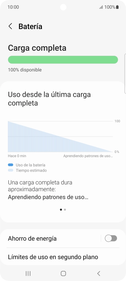 Pulsa Ahorro de energía. Pulsa Ahorro de energía.