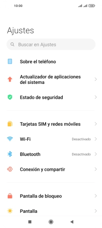 Pulsa Tarjetas SIM y redes móviles.