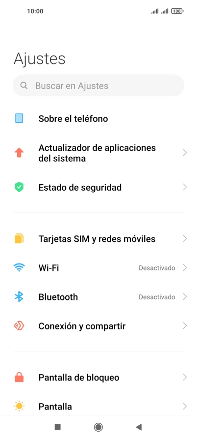Pulsa Tarjetas SIM y redes móviles.