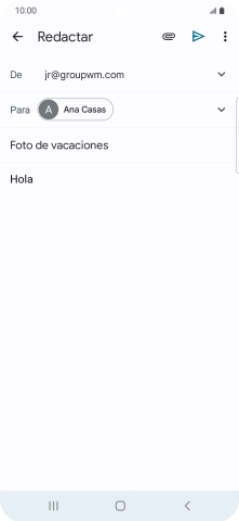 Pulsa el icono de anexos. Pulsa el icono de anexos.