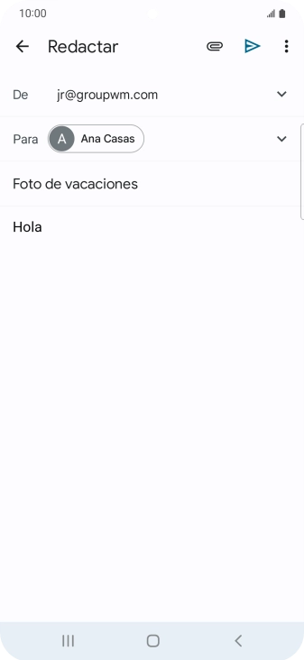 Pulsa el icono de anexos. Pulsa el icono de anexos.