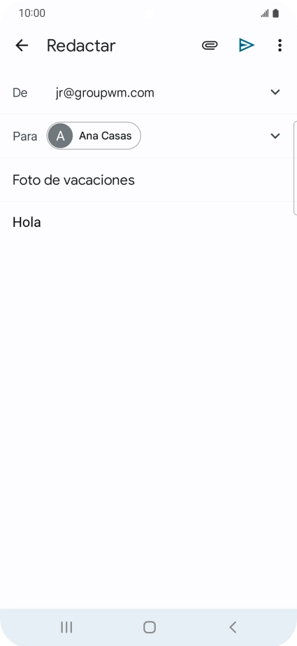 Pulsa el icono de anexos. Pulsa el icono de anexos.