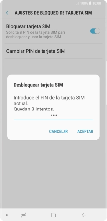 Introduce tu código PIN y pulsa ACEPTAR. Introduce tu código PIN y pulsa ACEPTAR.