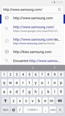 Introduce la dirección de la página web deseada y pulsa Ir. Introduce la dirección de la página web deseada y pulsa Ir.