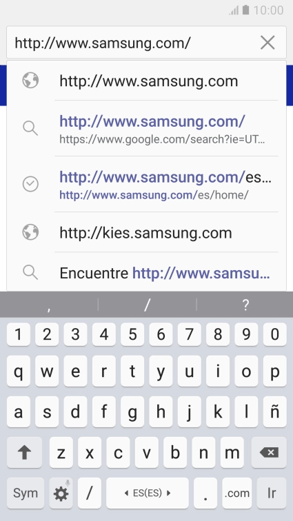 Introduce la dirección de la página web deseada y pulsa Ir. Introduce la dirección de la página web deseada y pulsa Ir.