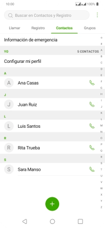 Pulsa el icono de nuevo contacto.