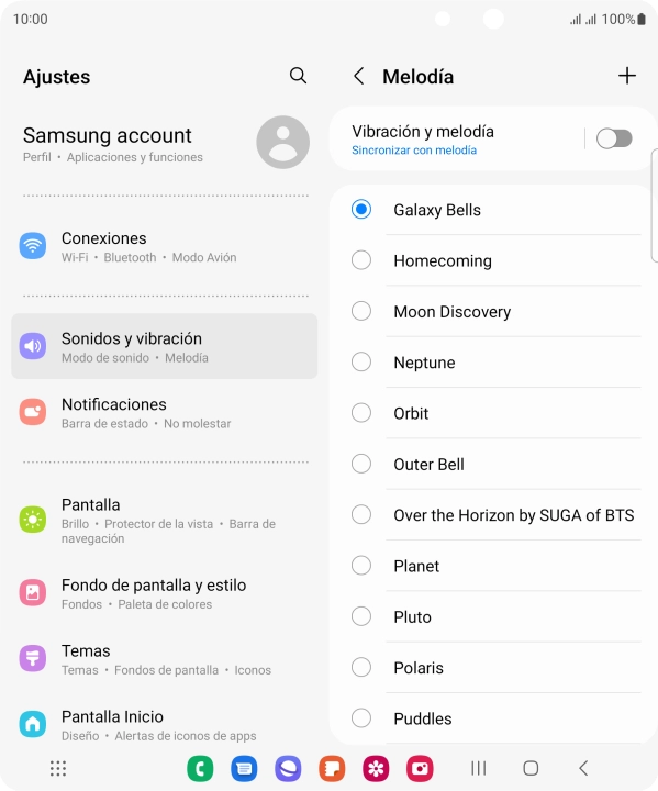 Pulsa el icono de añadir timbre de llamada. Pulsa el icono de añadir timbre de llamada.