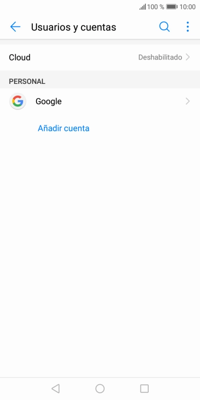 Pulsa Añadir cuenta.