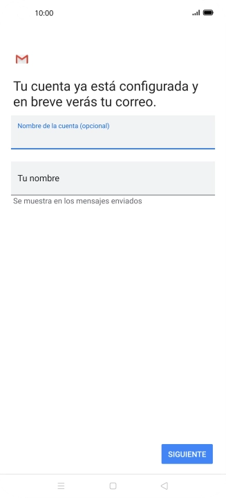 Pulsa Tu nombre e introduce el nombre del remitente. Pulsa Tu nombre e introduce el nombre del remitente.