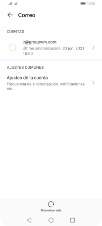 Pulsa Ajustes de la cuenta. Pulsa Ajustes de la cuenta.