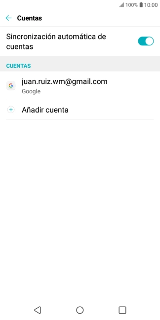 Pulsa la cuenta deseada.