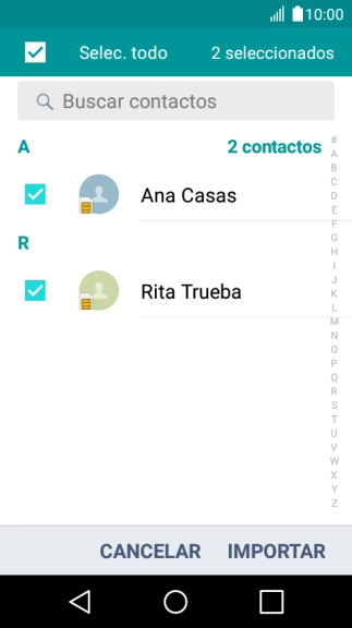 Pulsa IMPORTAR. Pulsa IMPORTAR.