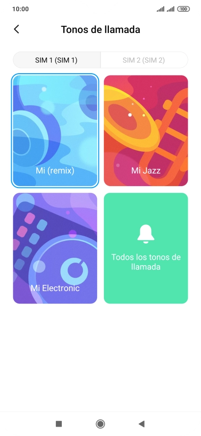 Pulsa la tarjeta SIM deseada. Pulsa la tarjeta SIM deseada.