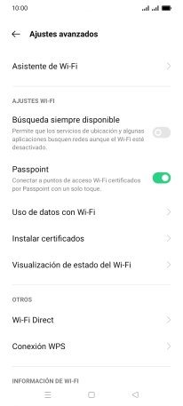 Pulsa Asistente de Wi-Fi. Pulsa Asistente de Wi-Fi.