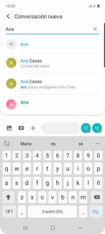 Pulsa el contacto deseado.