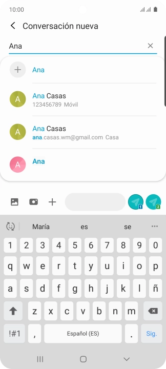 Pulsa el contacto deseado.