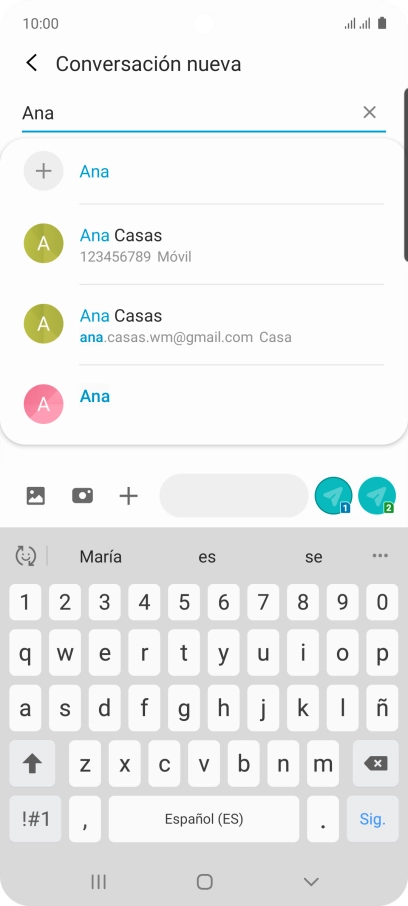 Pulsa el contacto deseado.