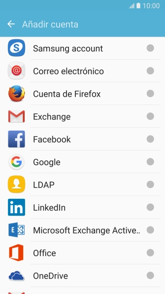 Pulsa Correo electrónico.