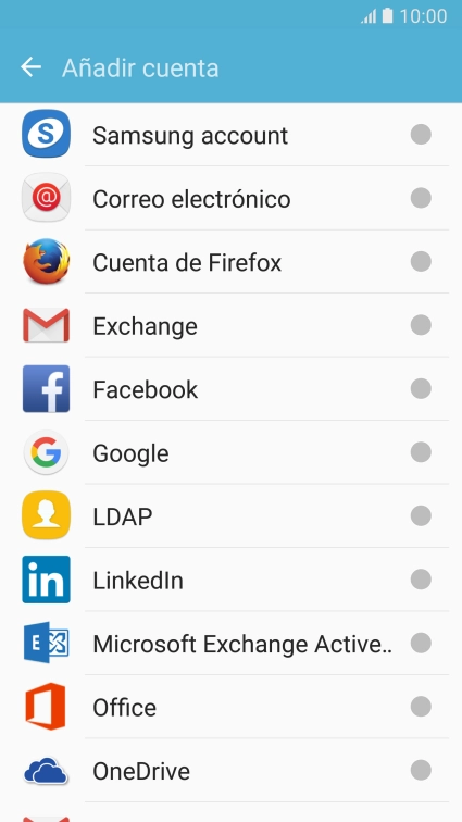 Pulsa Correo electrónico.