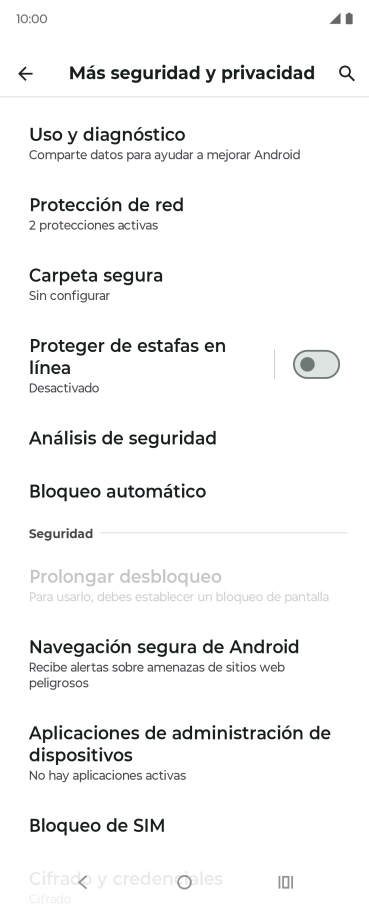 Pulsa Bloqueo de SIM. Pulsa Bloqueo de SIM.