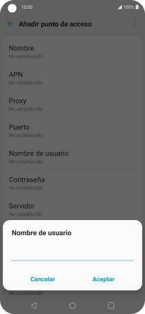 Introduce wap@wap y pulsa Aceptar.