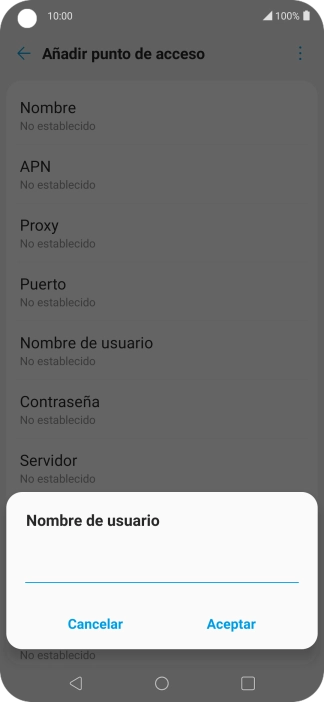 Introduce wap@wap y pulsa Aceptar.