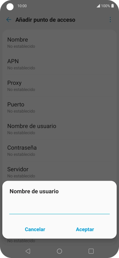 Introduce wap@wap y pulsa Aceptar.