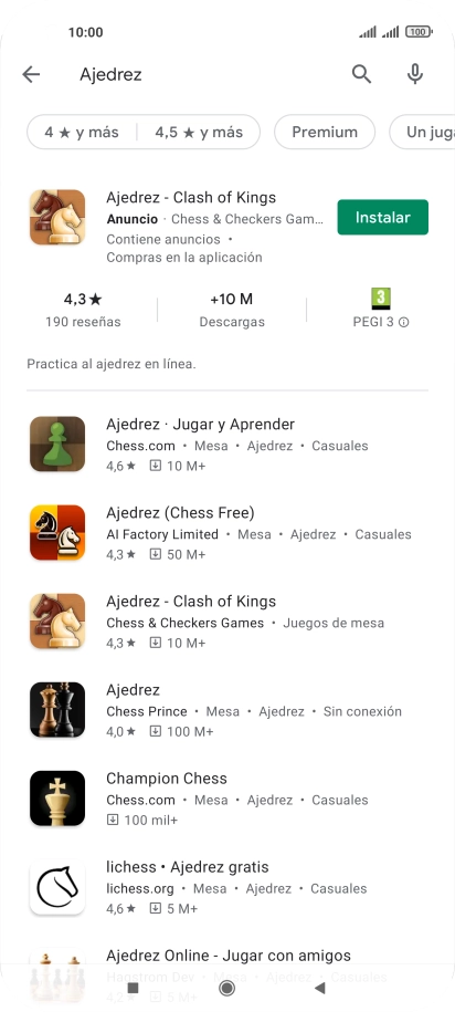 Pulsa la app deseada. Pulsa la app deseada.