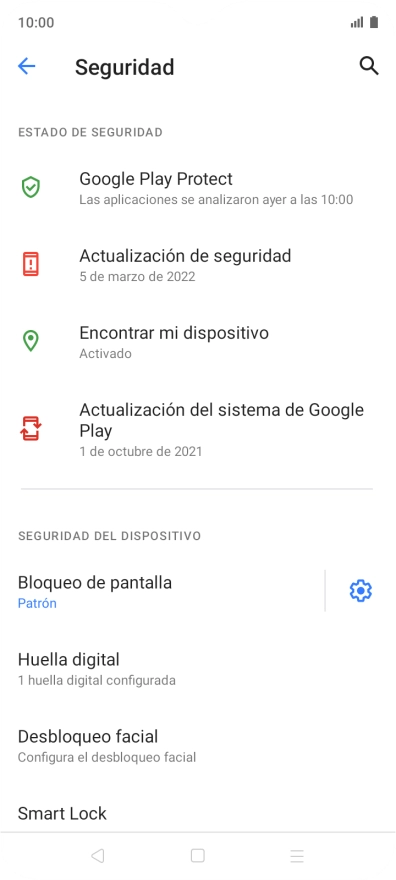 Pulsa Bloqueo de pantalla e introduce el código de seguridad extra que has creado anteriormente. Pulsa Bloqueo de pantalla e introduce el código de seguridad extra que has creado anteriormente.