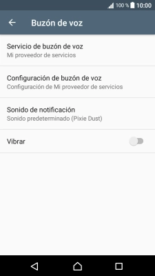 Pulsa Configuración de buzón de voz. Pulsa Configuración de buzón de voz.