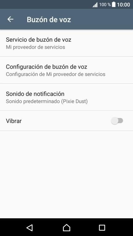 Pulsa Configuración de buzón de voz. Pulsa Configuración de buzón de voz.