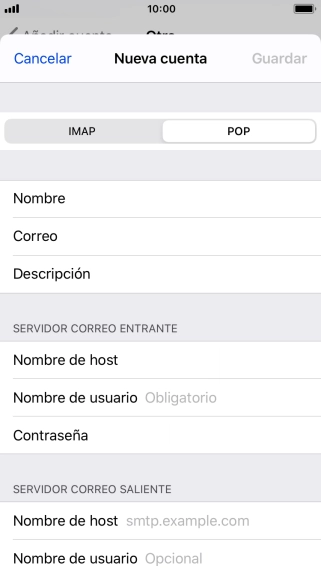 Pulsa Nombre de usuario e introduce el nombre de usuario de tu cuenta de correo electrónico. Pulsa Nombre de usuario e introduce el nombre de usuario de tu cuenta de correo electrónico.