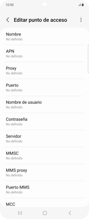 Pulsa Nombre.