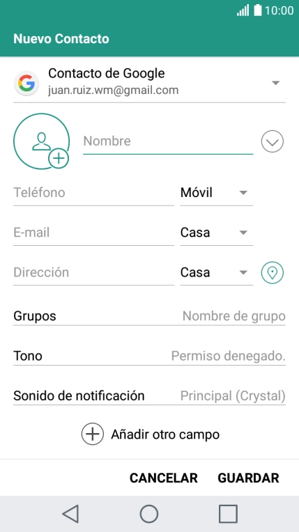 Pulsa la lista desplegable de la guía.