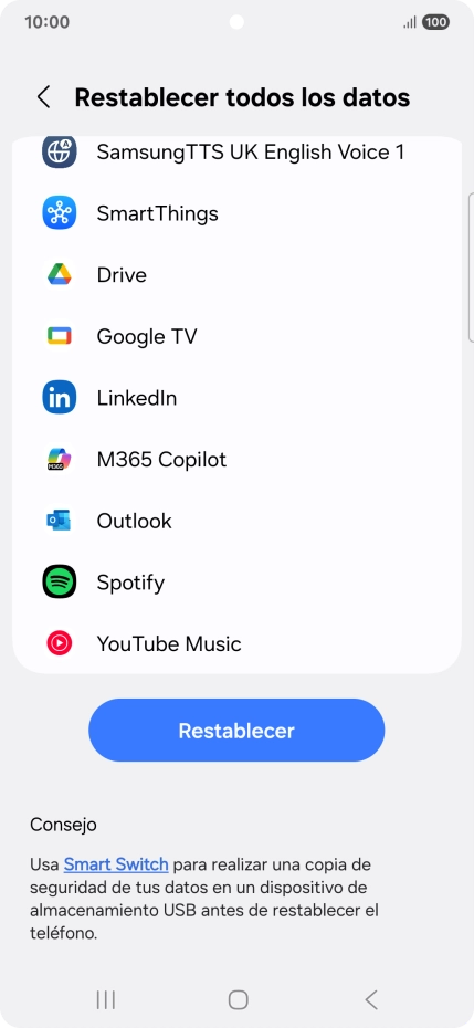 Pulsa Restablecer. Pulsa Restablecer.