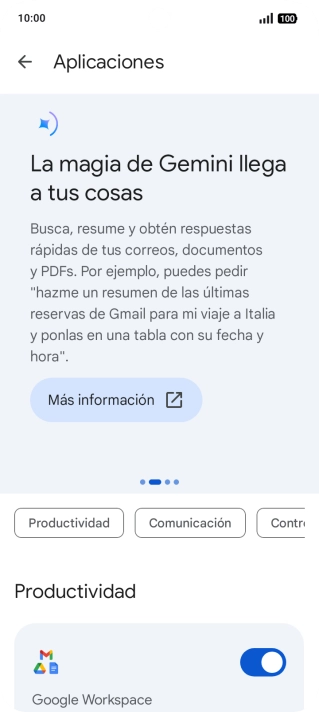 Pulsa el indicador junto a las extensiones deseadas para activar la función. Pulsa el indicador junto a las extensiones deseadas para activar la función.
