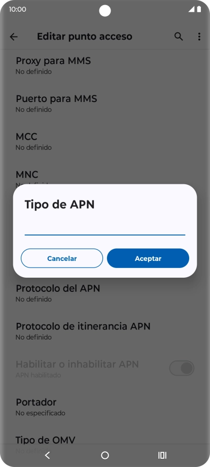 Introduce default y pulsa Aceptar. Introduce default y pulsa Aceptar.