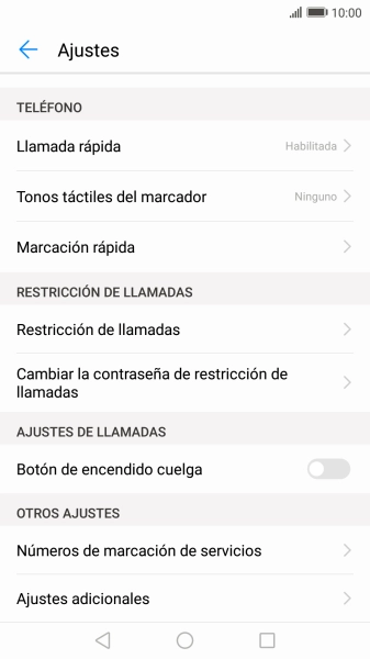 Pulsa Ajustes adicionales.
