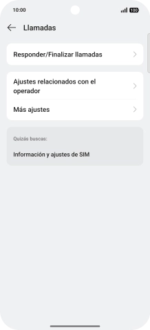 Pulsa Ajustes relacionados con el operador. Pulsa Ajustes relacionados con el operador.