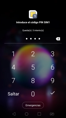 Si lo solicita el teléfono, introduce el código PIN y pulsa el icono de aceptar. Si lo solicita el teléfono, introduce el código PIN y pulsa el icono de aceptar.