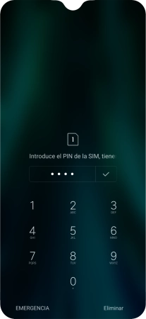 Si lo solicita el teléfono, introduce el código PIN y pulsa el icono de aceptar. Si lo solicita el teléfono, introduce el código PIN y pulsa el icono de aceptar.
